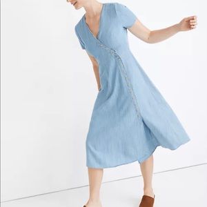 MADEWELL Chambray Katell Midi Dress Size 16 NWT